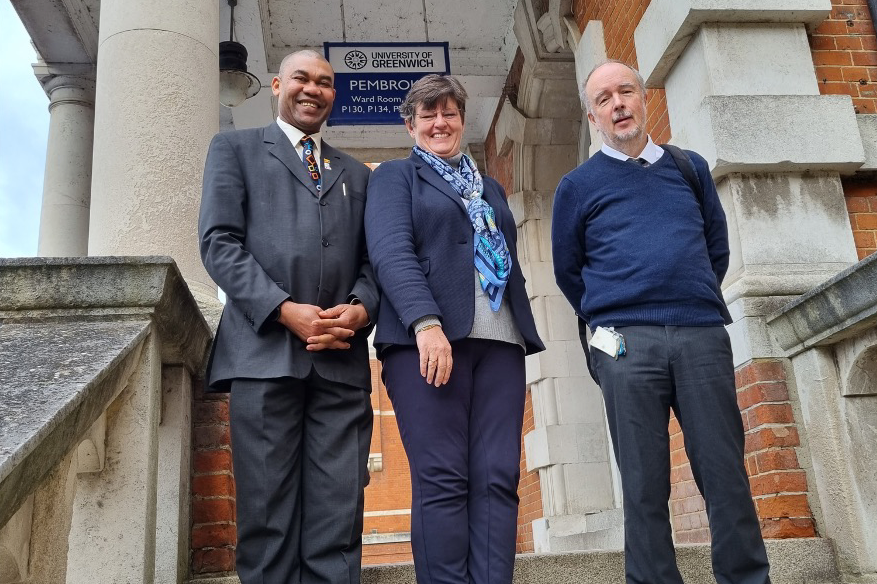 L-R: Dr. Stephen Onakuse, Prof. Sheryl Hendriks and Prof. Ben Bennet (NRI Director of Research and Knowledge Exchange) after the meeting at NRI